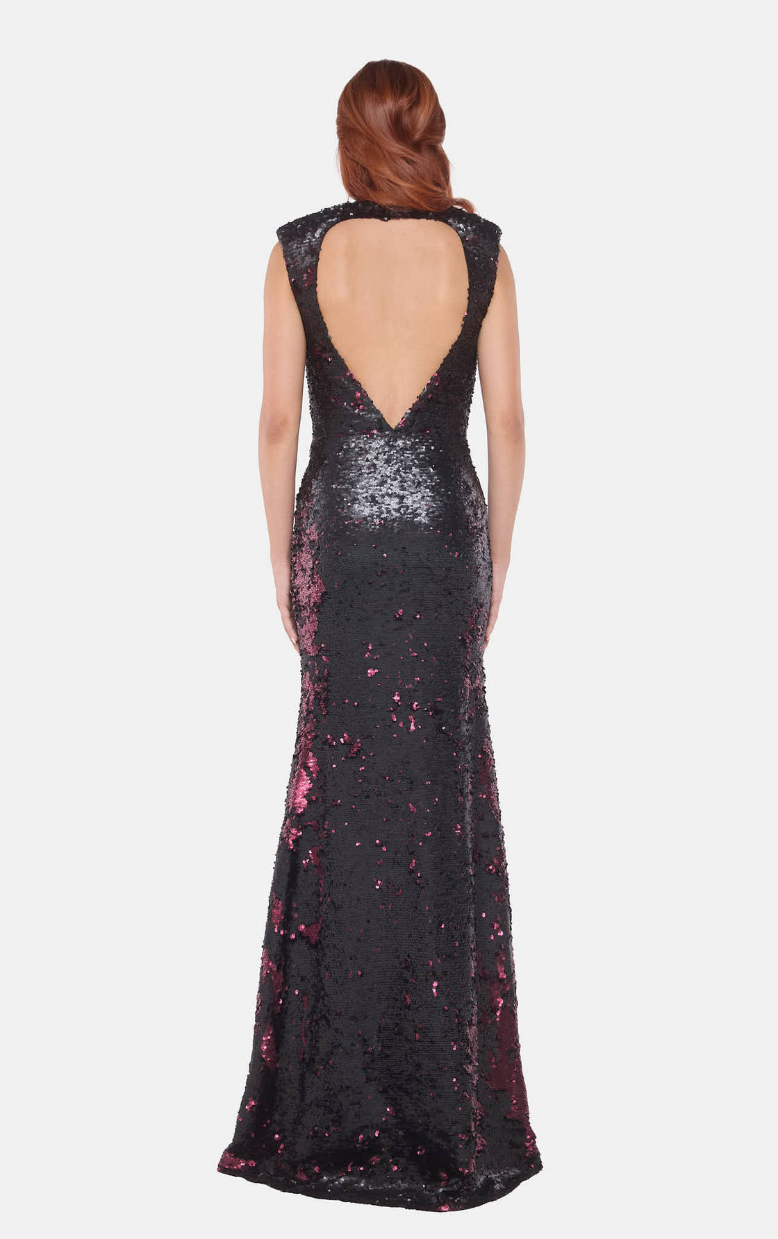 Burgundy Sequin Gown