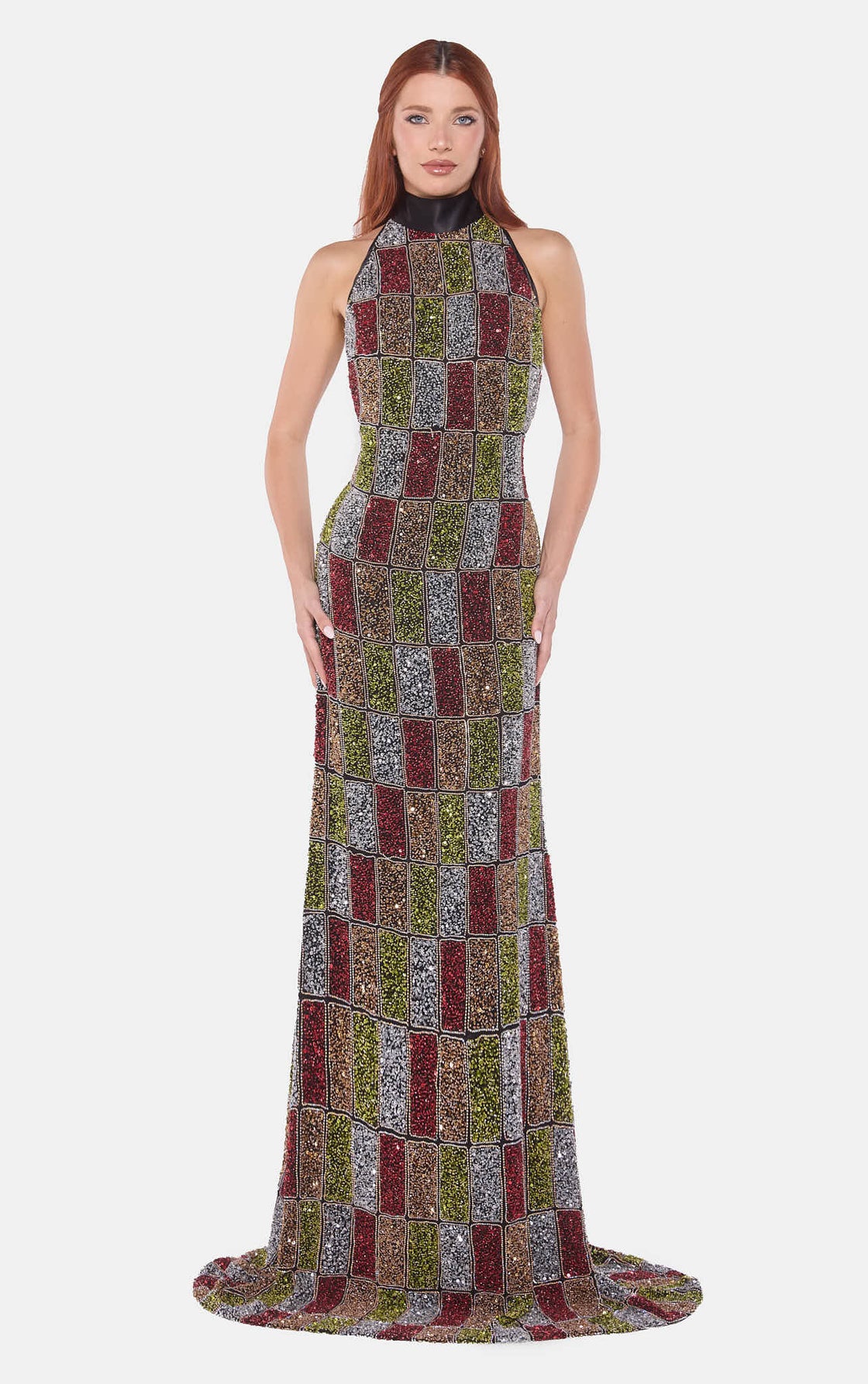 Multicolor Sequin Gown