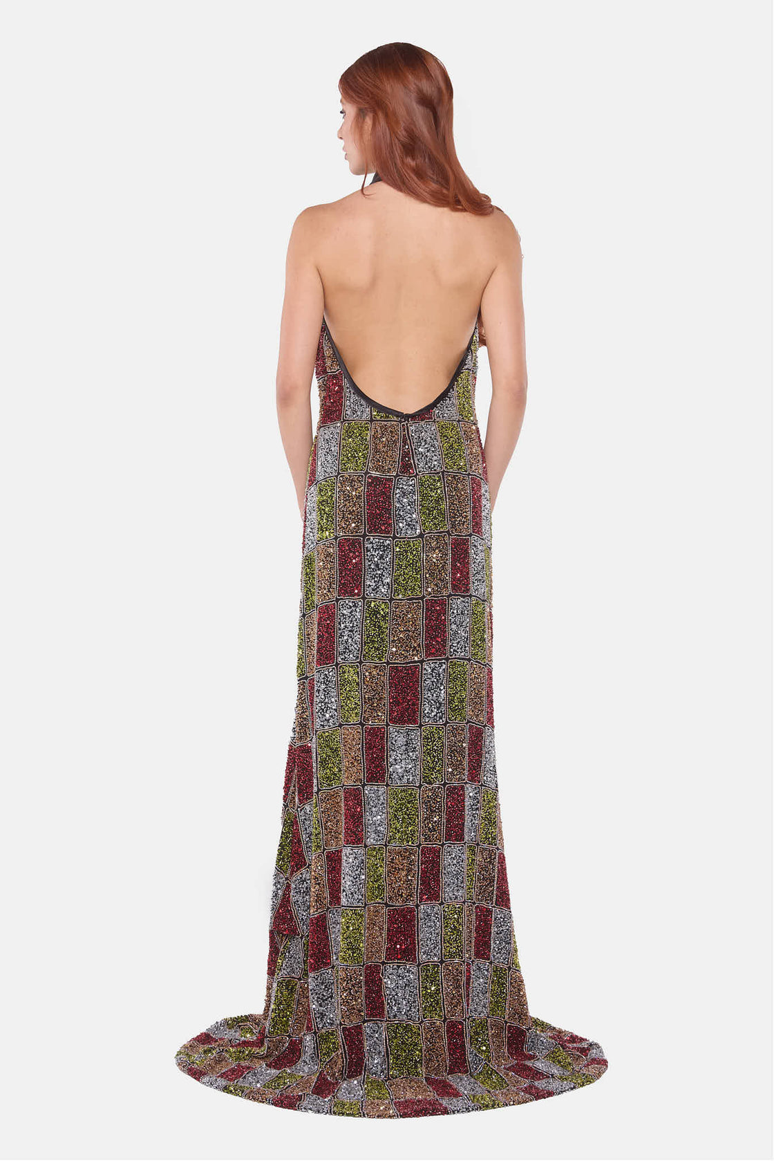 Multicolor Sequin Gown