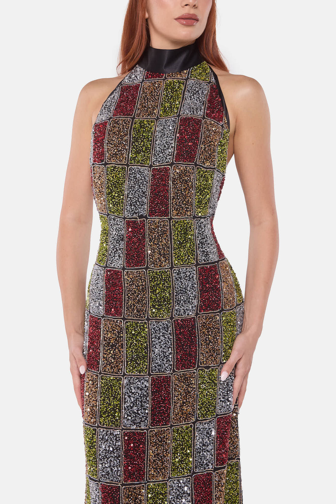 Multicolor Sequin Gown