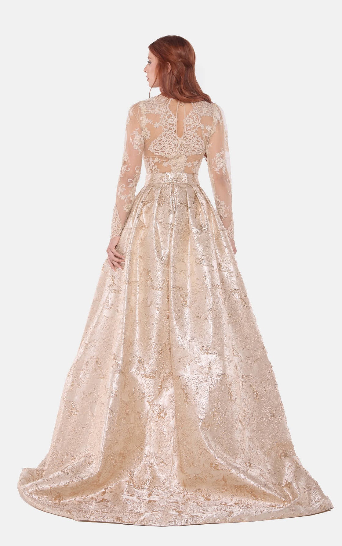 Champagne Lace & Jacquard Evening