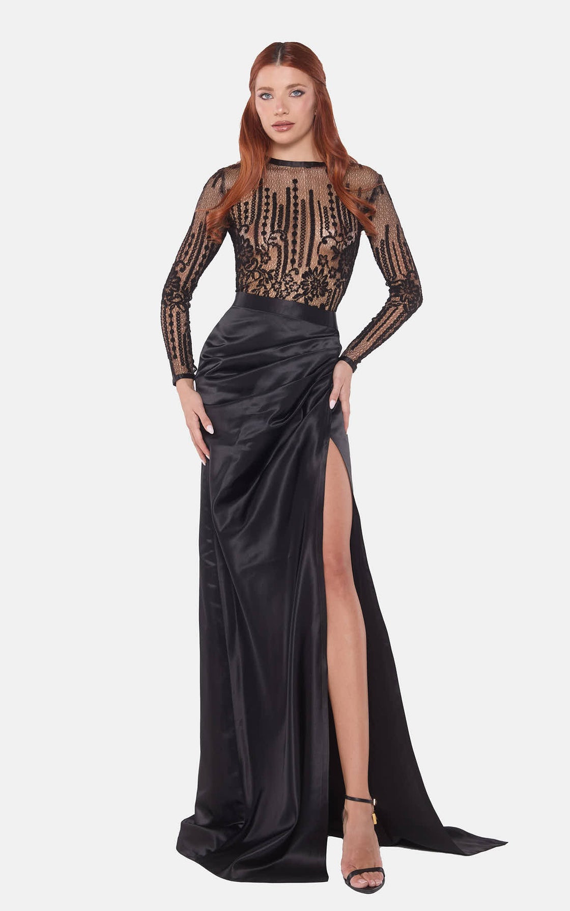 Black Lace Gown