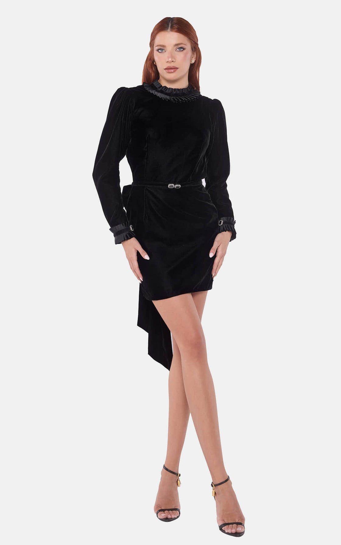 Black Velvet Mini Dress