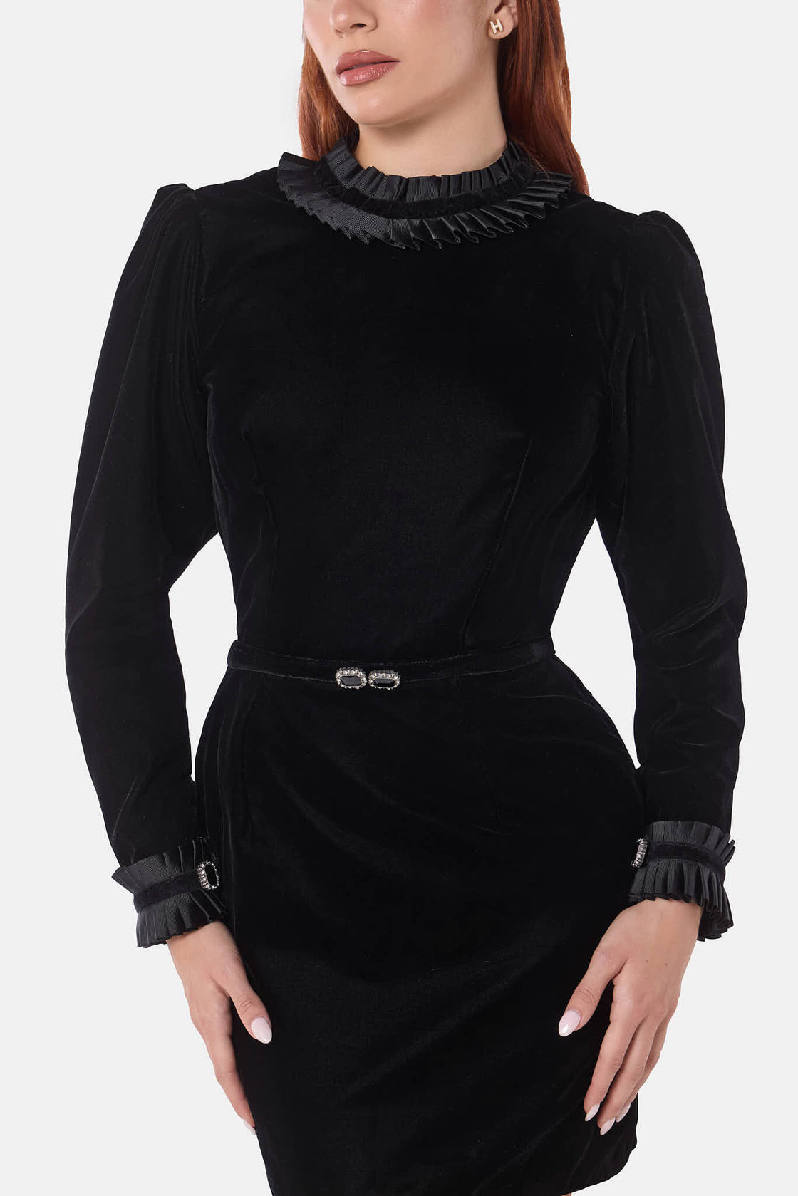 Black Velvet Mini Dress