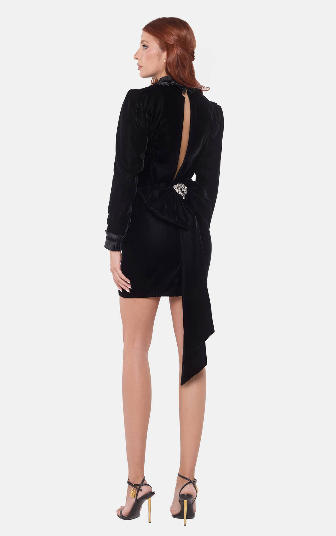 Black Velvet Mini Dress