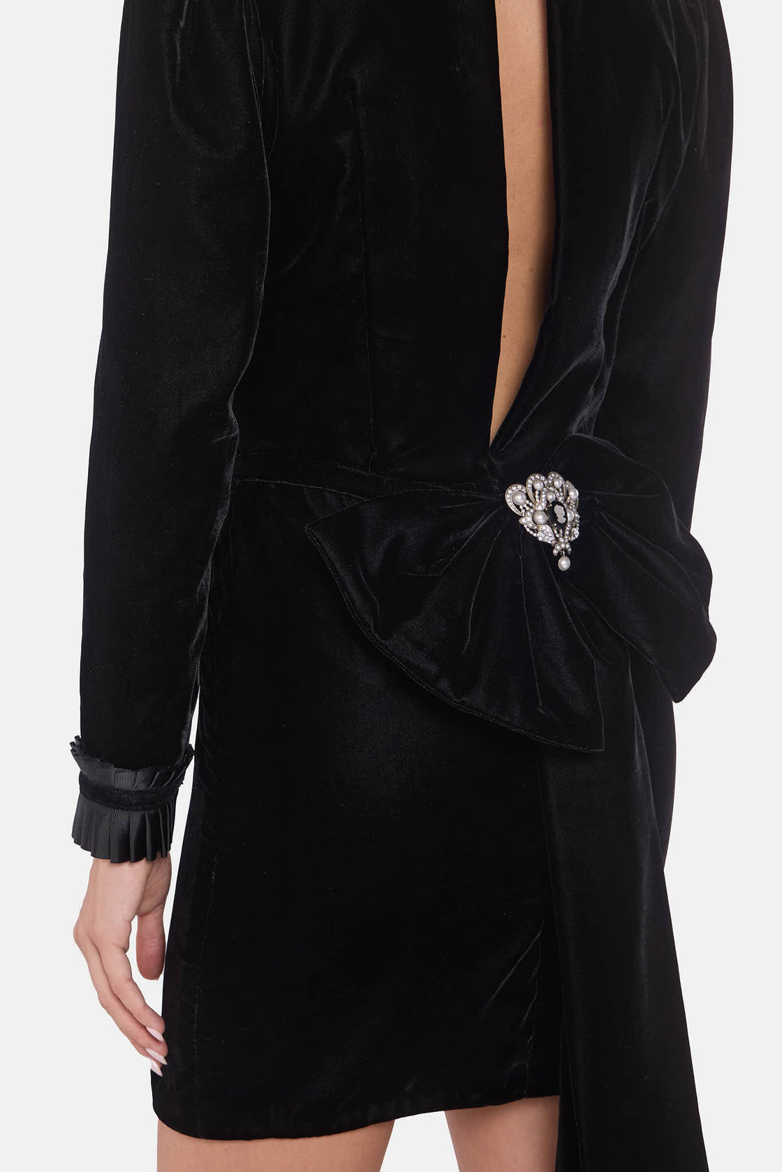 Black Velvet Mini Dress